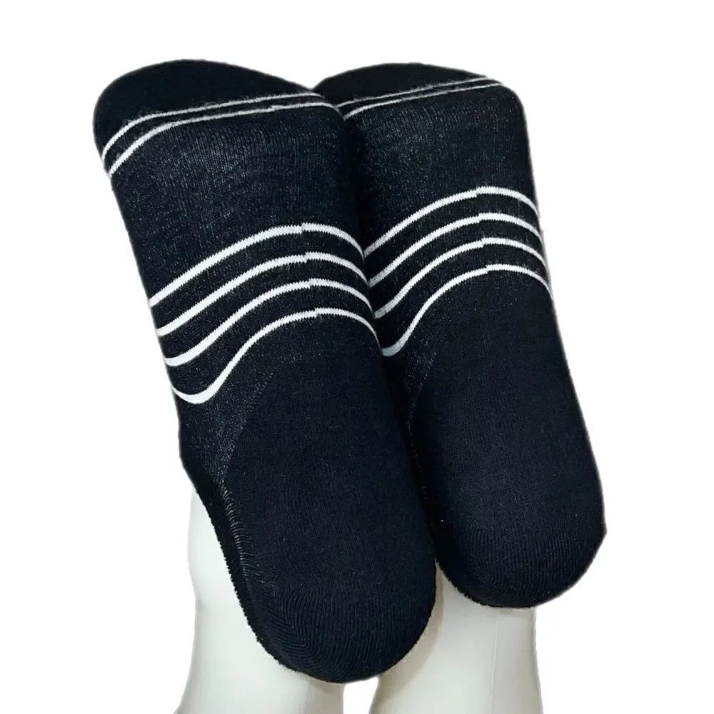 Black Daisy No-Show Socks